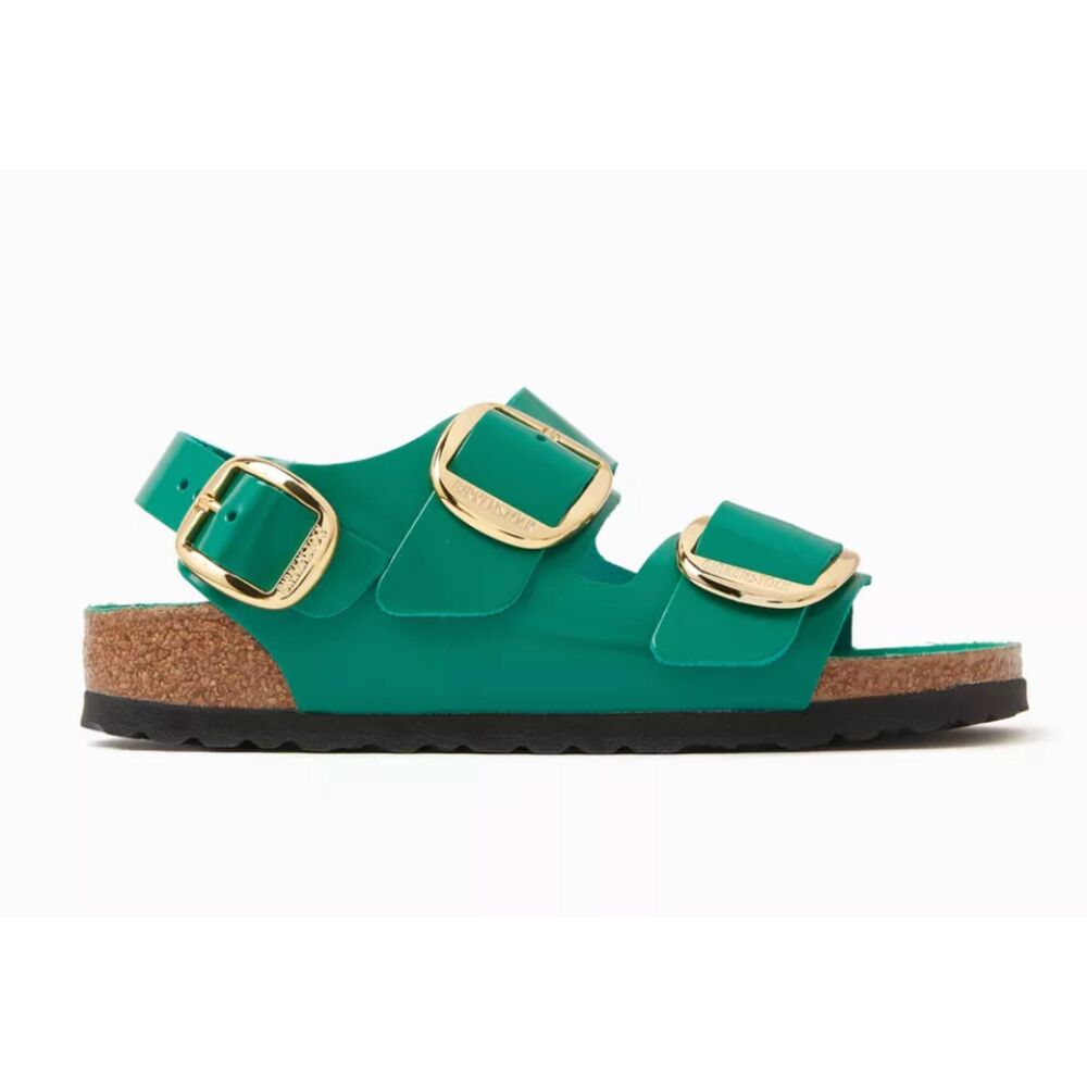 Birkenstock Milano Big Buckle High Shine Sandals Digital Green EU 37 US 6–6.5 - Picture 4 of 8